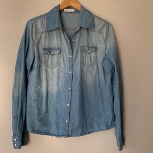 Light weight denim button up